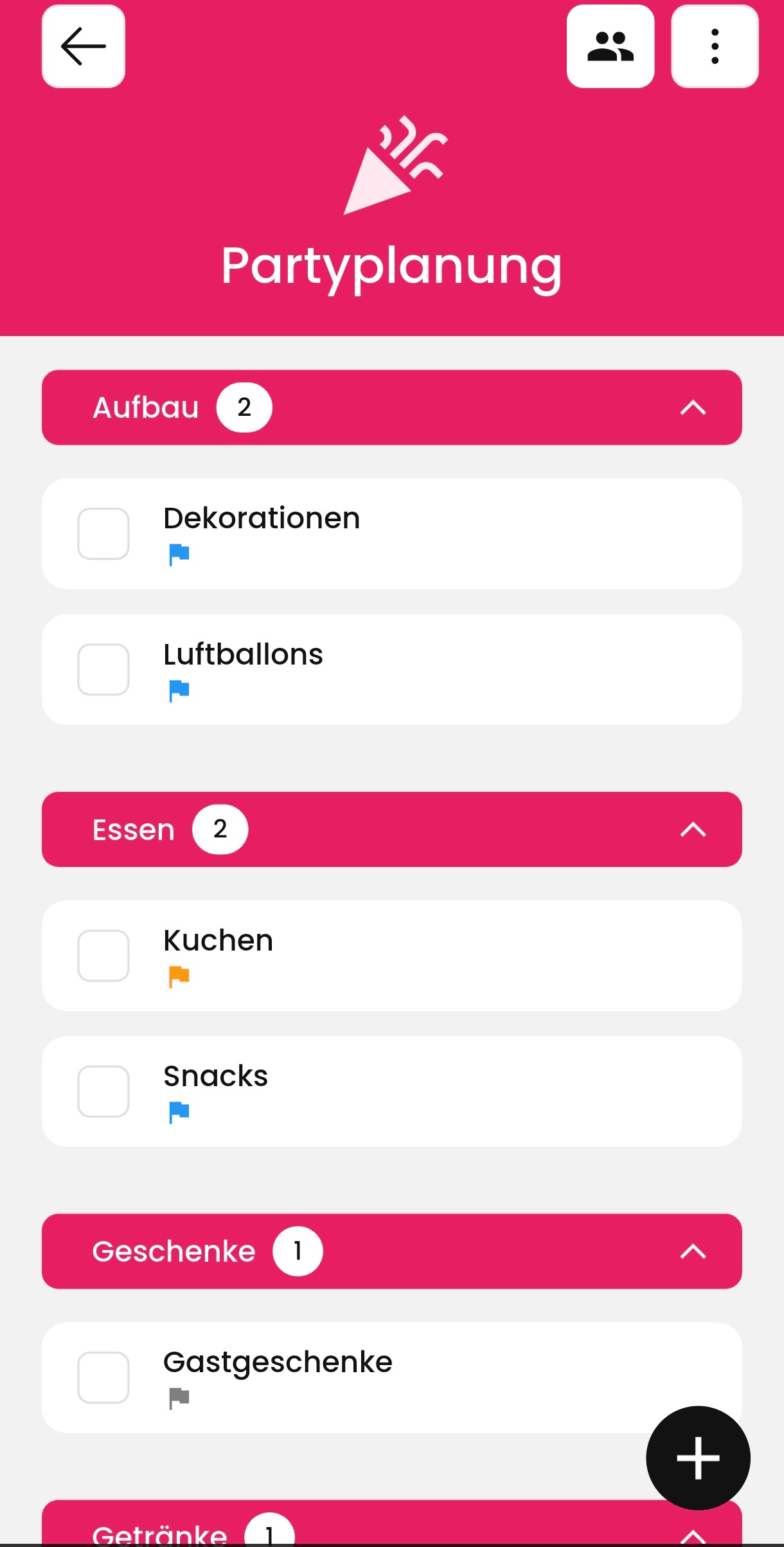 Partyplanung